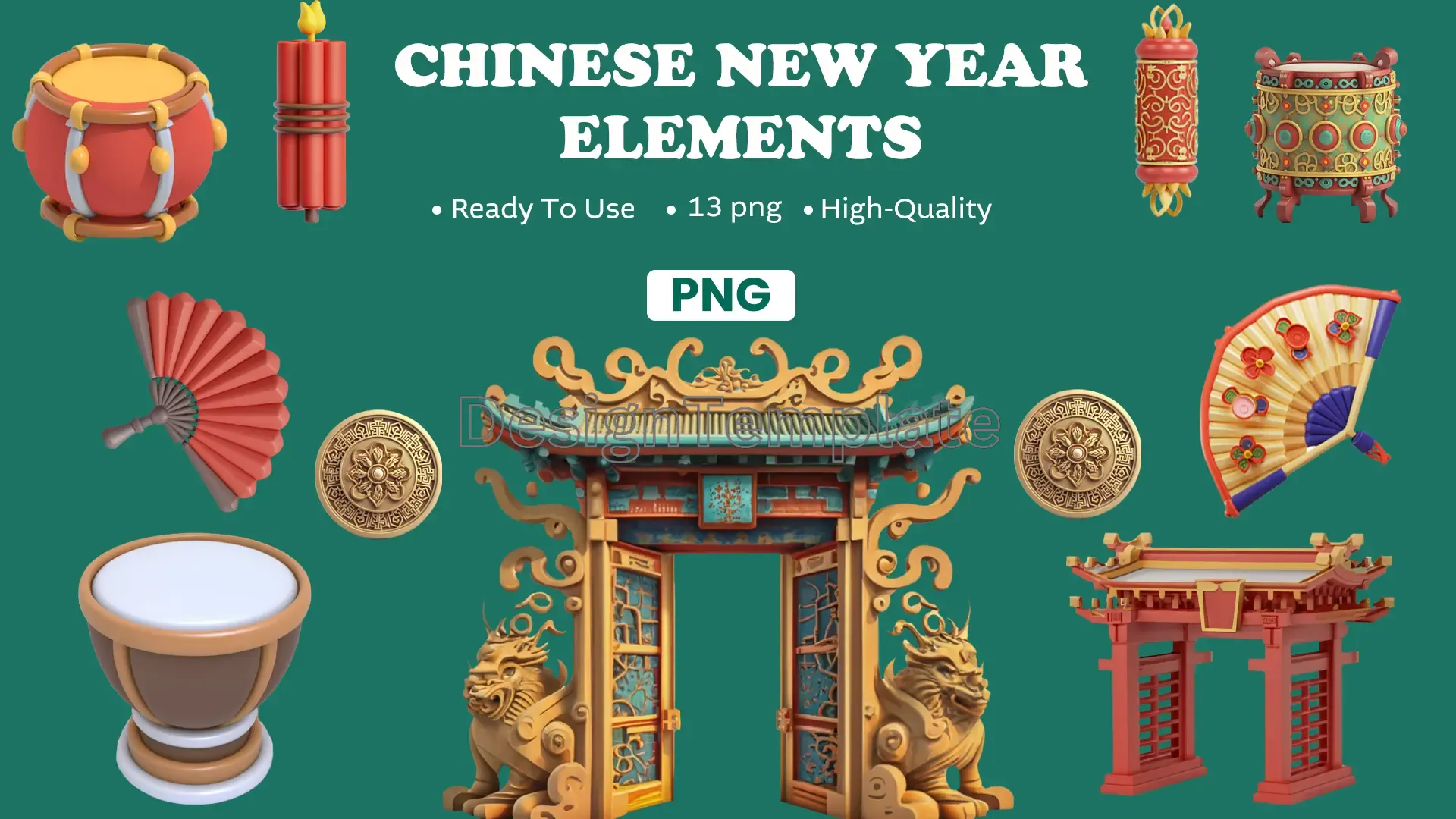 Chinese New Year 3D Elements Pack